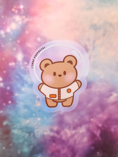 Astronaut Brown Bear Sticker
