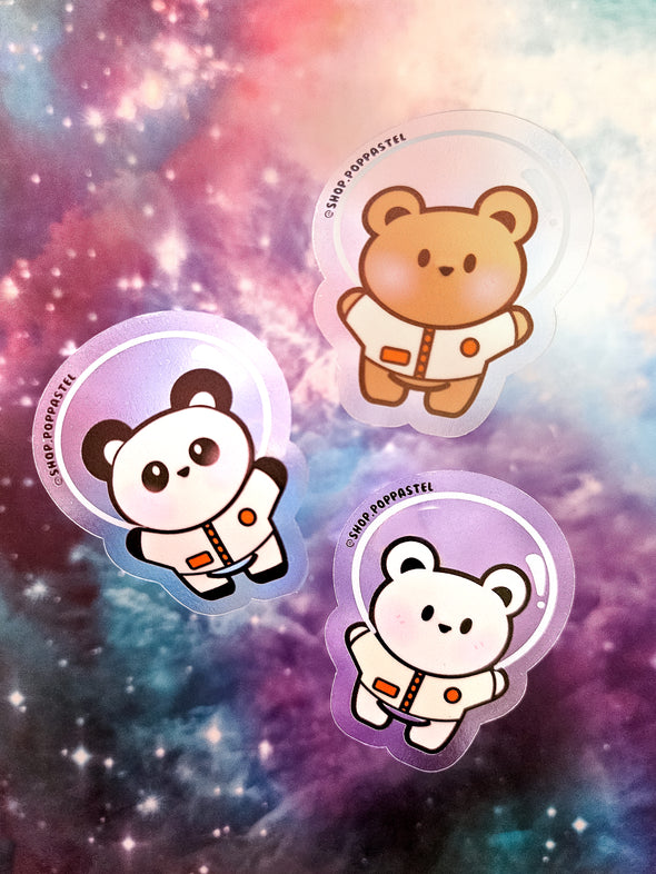 Astronaut Brown Bear Sticker