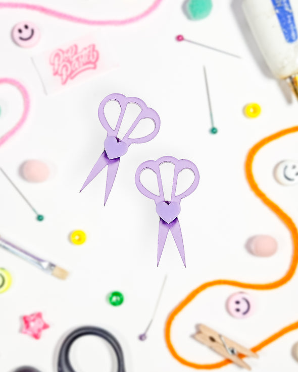 Cut Once Scissor Earrings