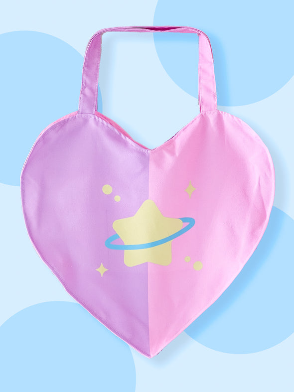 Kawaii Galaxy Heart Tote