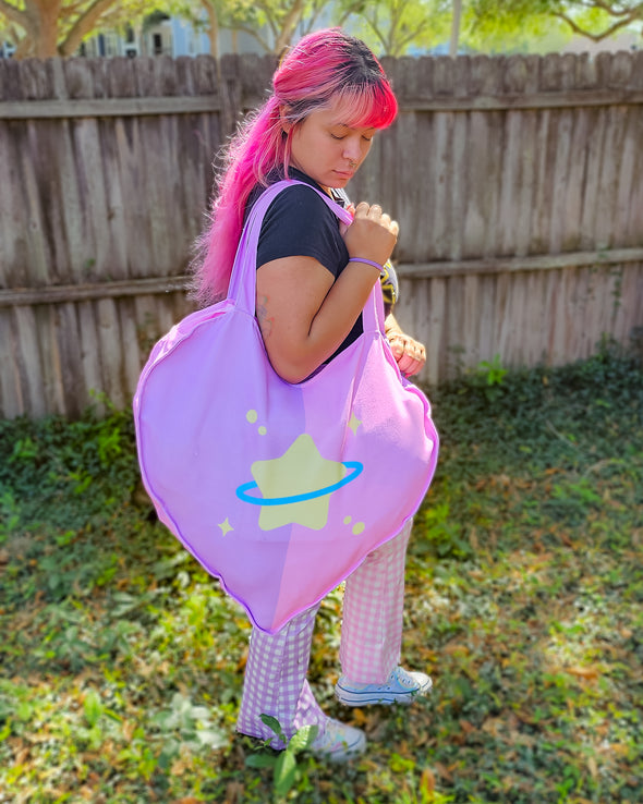 Kawaii Galaxy Heart Tote