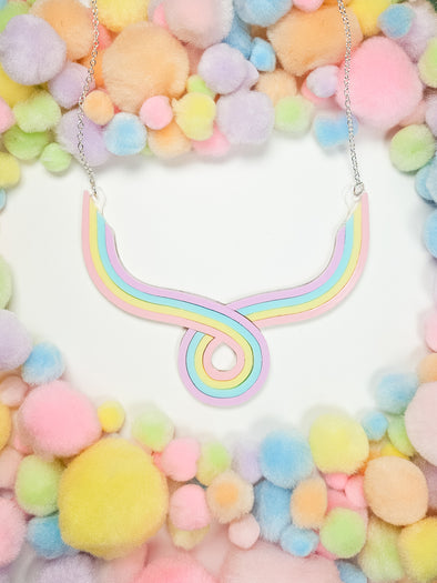 Rainbow Ribbon Necklace