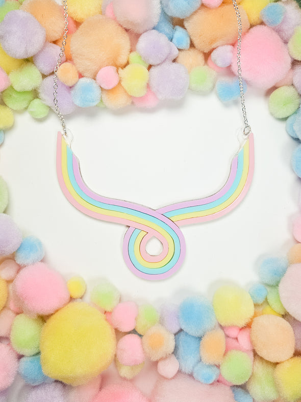 Rainbow Ribbon Necklace