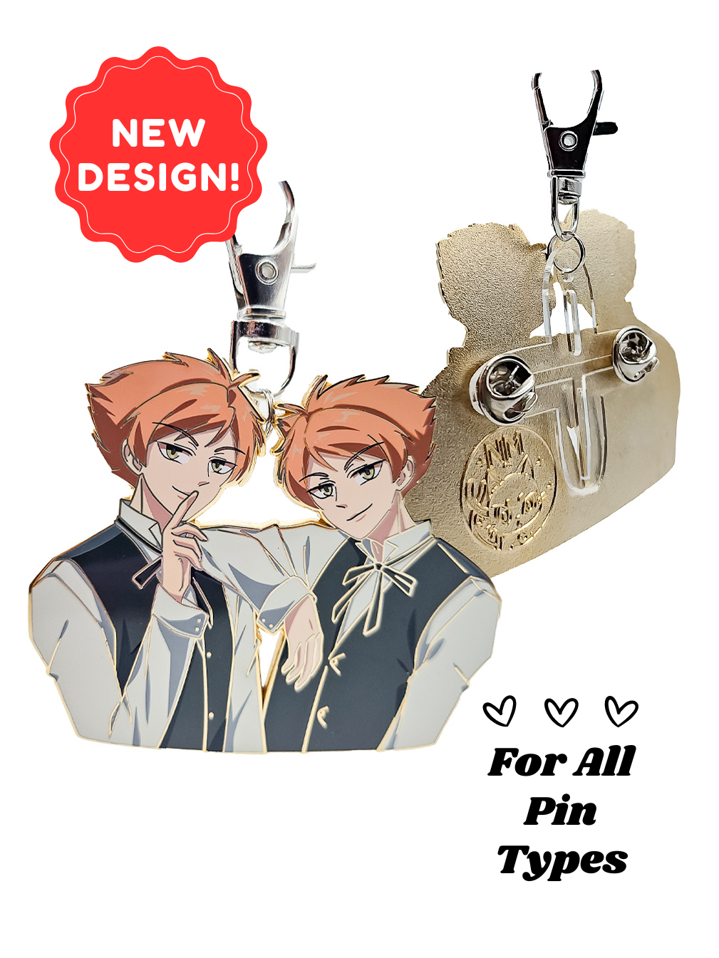 All In One Clearrings Keychain | Pin to Keychain Converter – PopPastel