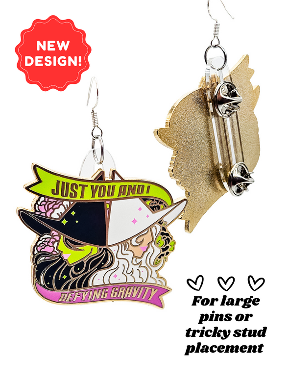 Long Clearrings | Pin to Earring Converter