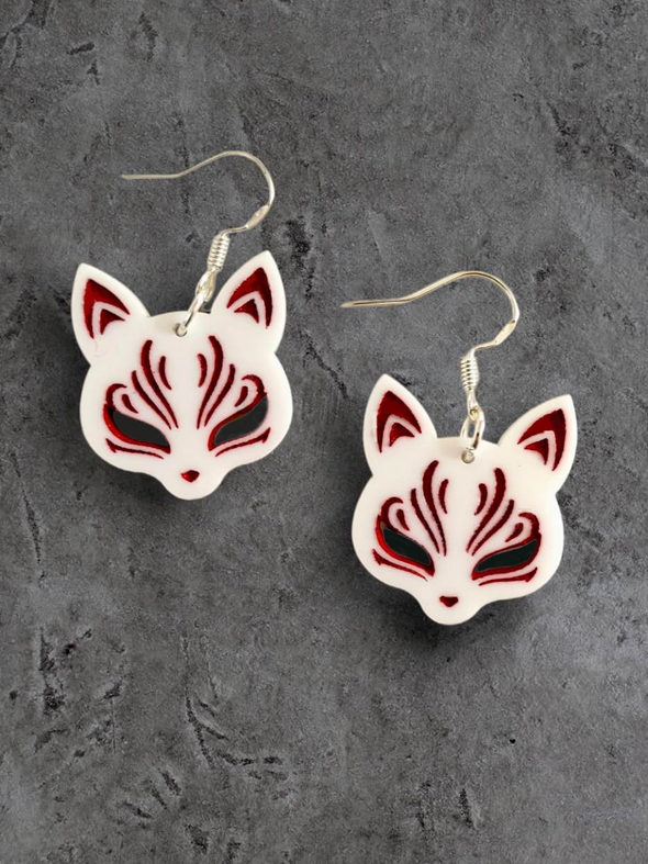 Kitsune Mask Earrings