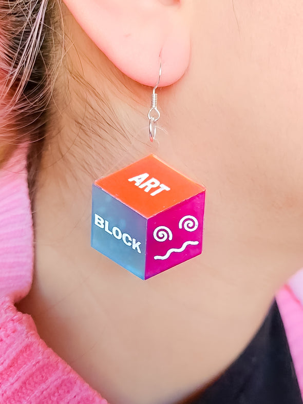 The Void - Art Block Earrings