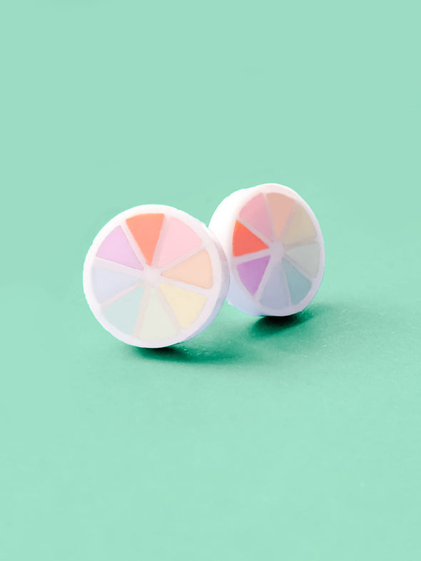 Pastel Color Wheel Studs - Pop Pastel