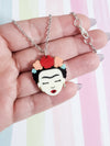 Frida Kahlo Necklace - Pop Pastel