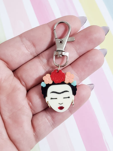 Frida Kahlo Keychain - Pop Pastel