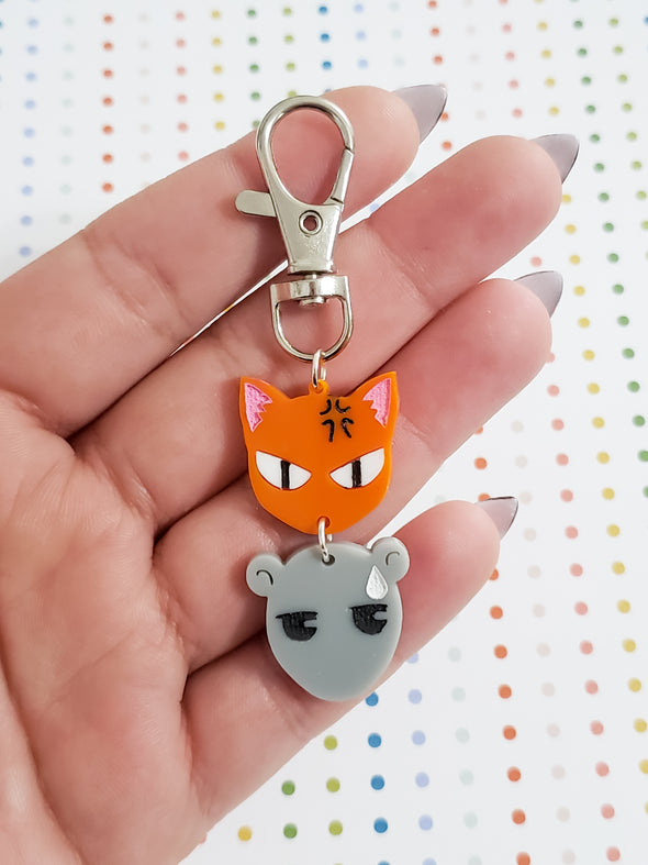 Cat and Mouse Keychain