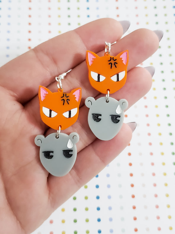 Cat and Mouse Earrings