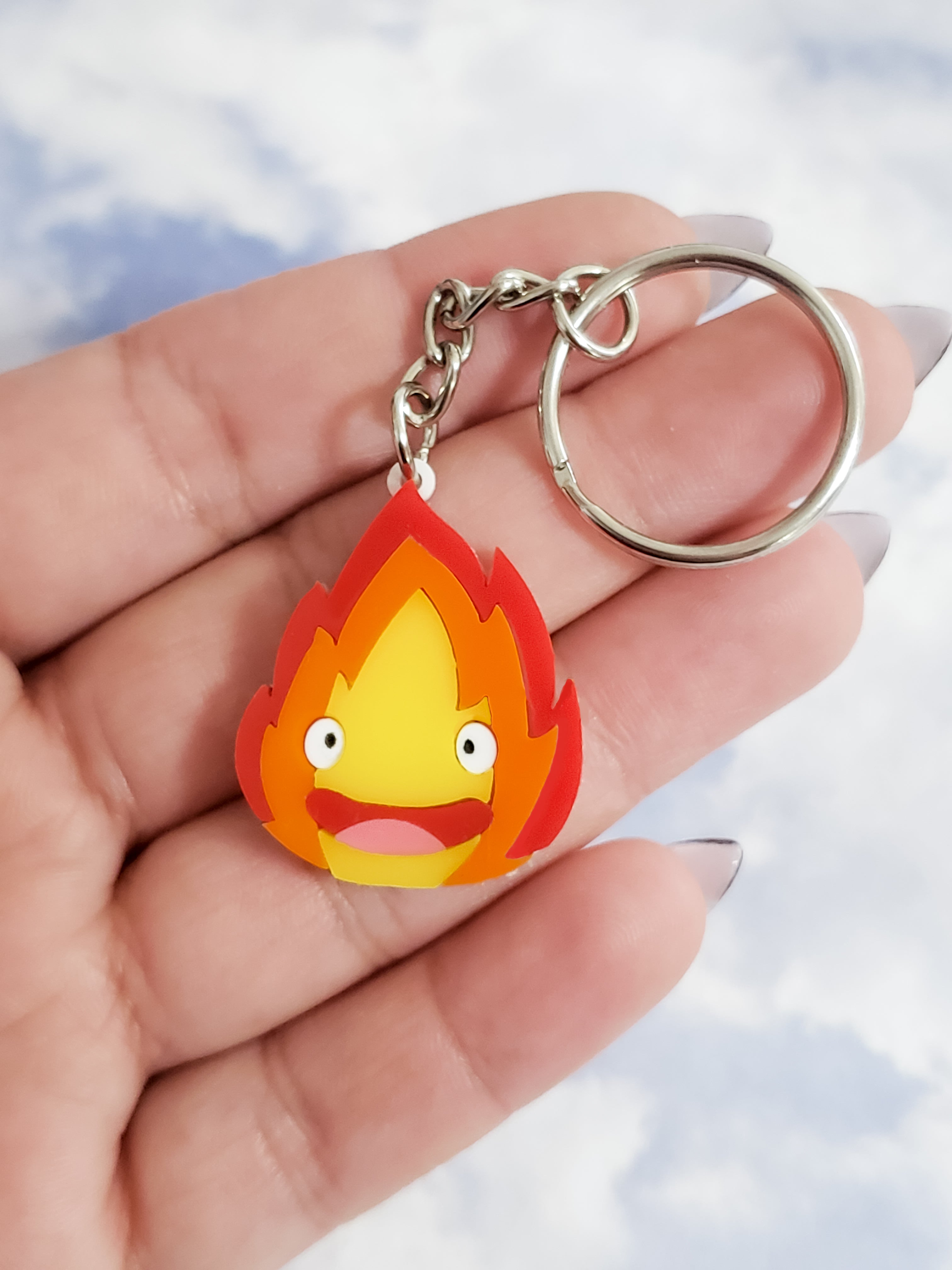 Cute Fire Keychain – PopPastel