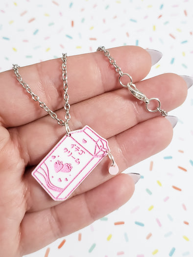 Strawberry Milk Necklace