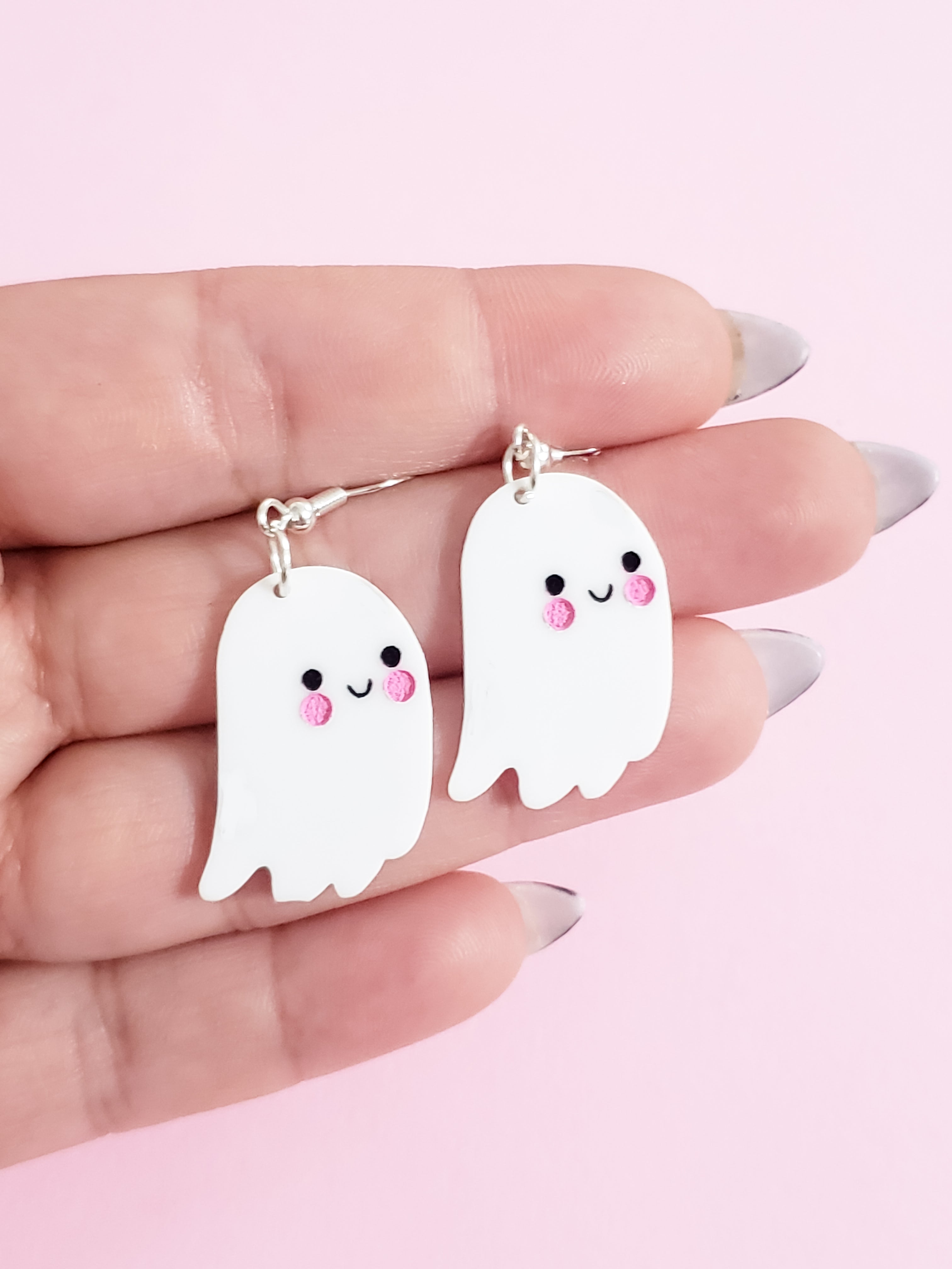 Cute on sale ghost earrings