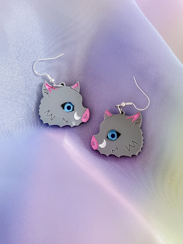 Boar Head Earrings