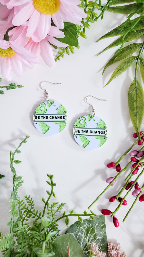 Be The Change Earth Day Earrings