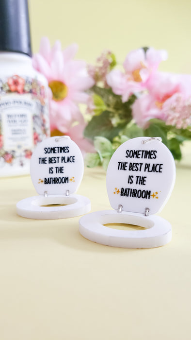 Safe Space Toilet Earrings