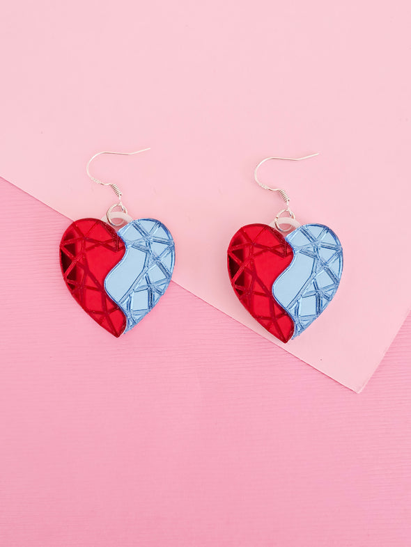 Split Heart Earrings