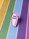 Dead Inside Coffin Pin - Pop Pastel