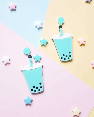 Boba Earrings | Bubble Tea Earrings - Pop Pastel