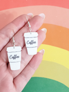 Coffee Cup Earrings - Pop Pastel