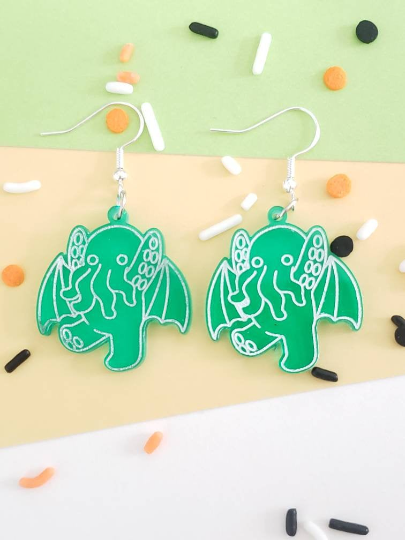 Baby Cthulu Earrings - Pop Pastel