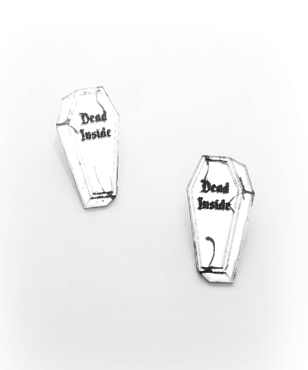 Dead Inside Coffin Studs - Pop Pastel