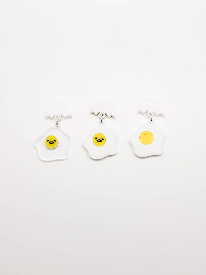 Gudetama Egg Stud Dangles - Pop Pastel