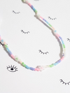 Pastel Rainbow Beaded Flower Necklace - Pop Pastel