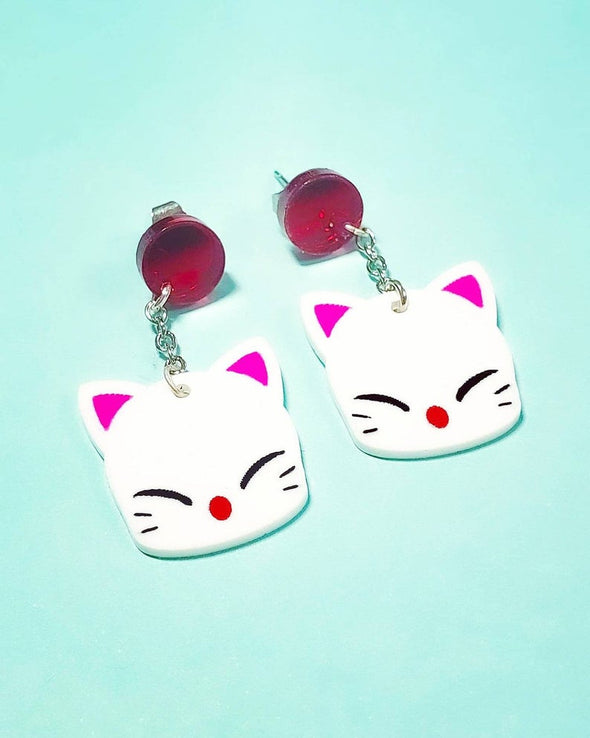 Moogle Earrings | Final Fantasy Earrings - Pop Pastel